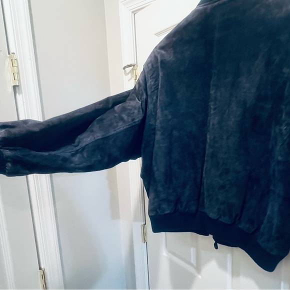 COPY - Vintage Dual Control 100% Suede Leather Bomber Jacket Size Large - Picture 12 of 13